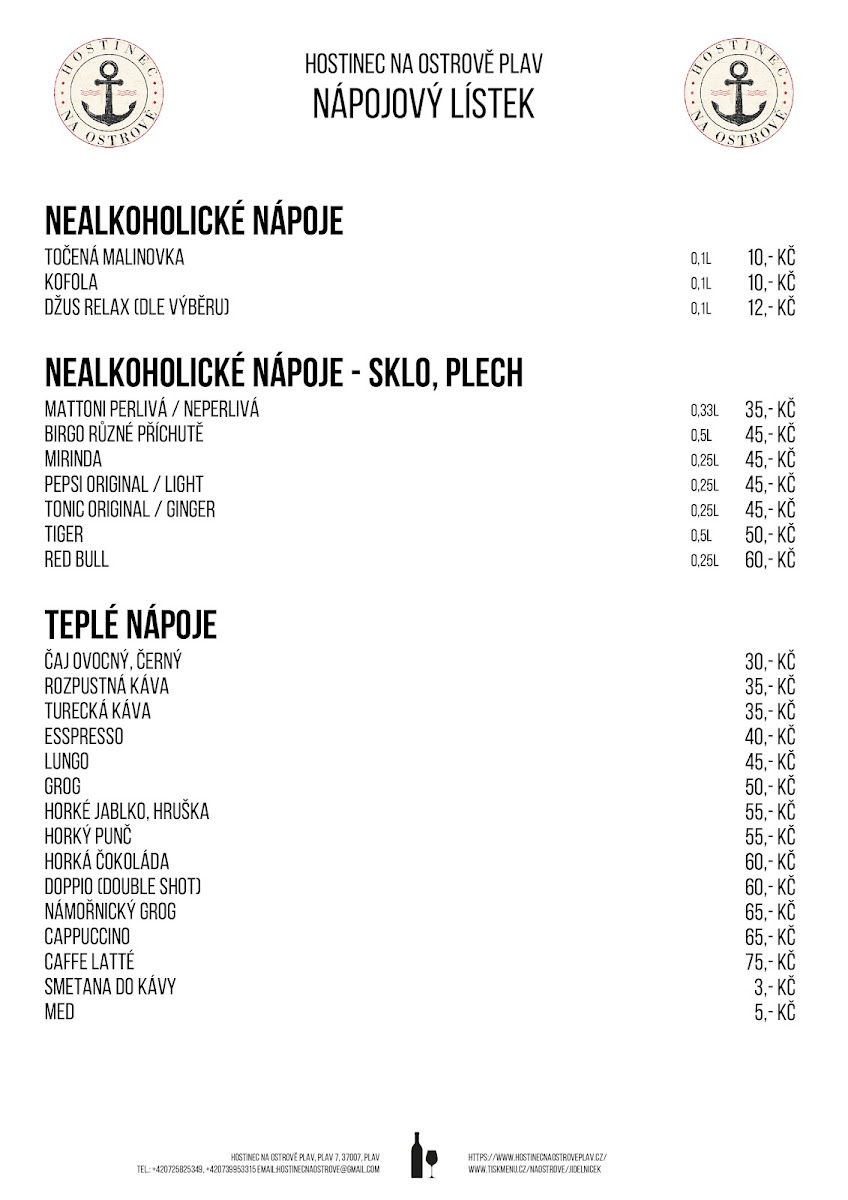 Menu Hostinec Na Ostrově-2